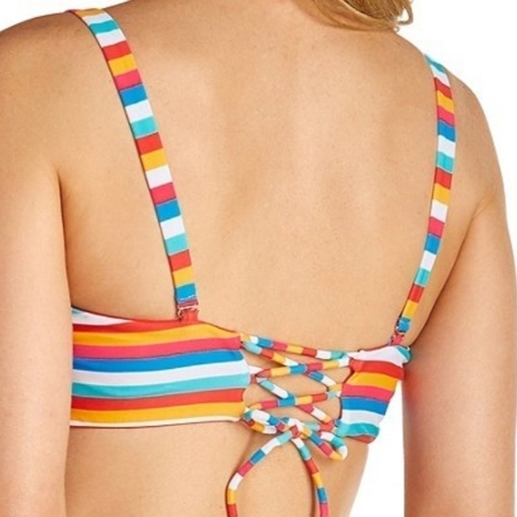 𝅺raisins Stripe Reversible Bandeau Swimsuit - Picture 2 of 8